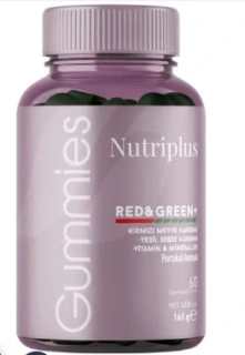 Nutriplus RED & GREEN MIX Gumové bonbony, 165g